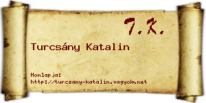 Turcsány Katalin névjegykártya