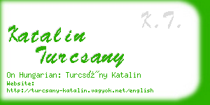 katalin turcsany business card